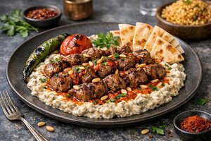 Alinazik Kebab - Turkish Eggplant and Lamb Kebab