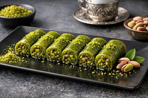 Pistachio Wrapped Baklava