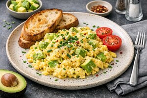 Turkish Scrambled Eggs with Avocado