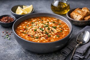 Turkish Barley Soup with Vegetables and Herbs