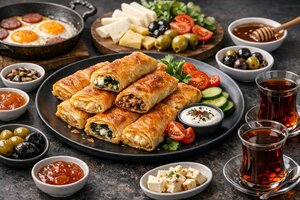 Turkish Breakfast Börek Platter