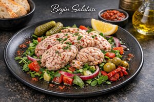 Turkish Brain Salad with Herbs and Lemon