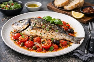 Turkish Baked Bream in Tomato Sauce