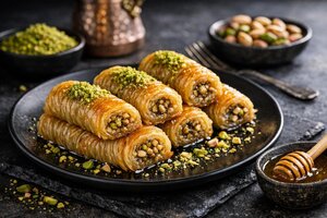 Burma Baklava - Twisted Turkish Phyllo Pastry with Nuts and Syrup