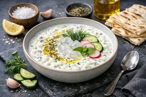 Turkish Cacık - Refreshing Cucumber Yogurt Dip