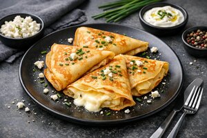 Turkish Cheese Filled Crepe