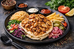 Turkish Chicken Shawarma with Spiced Yogurt Sauce