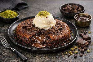 Turkish Chocolate Kunefe with Melted Cheese