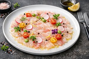 Sea Bream Carpaccio with Turkish Herbs