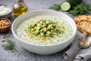 Turkish Cold Cucumber Yogurt Soup