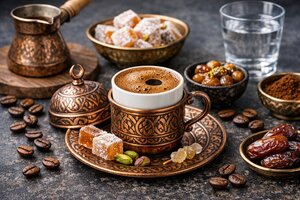 Traditional Turkish Dibek Coffee - Stone-Ground Coffee with Spices
