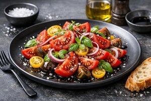 Turkish Tomato Salad with Fresh Herbs and Lemon