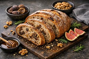 Turkish Dried Fig Bread with Walnuts