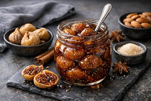 Turkish Dried Fig Jam with Lemon and Walnuts