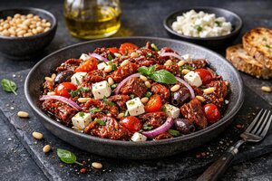 Turkish Dried Tomato Salad with Fresh Herbs and Walnuts