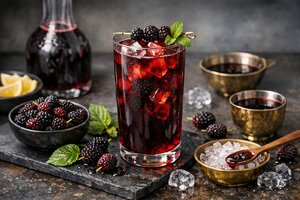 Turkish Mulberry Syrup Drink - Refreshing Summer Beverage