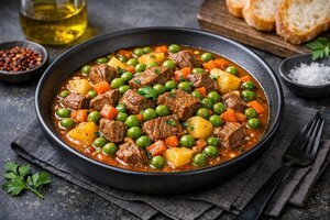 Turkish Peas with Meat Stew