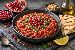 Turkish Ezme Salad with Pomegranate
