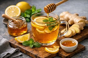 Turkish Ginger Lemon Honey Tea