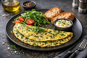Turkish Herb Omelette with Fresh Parsley and Dill