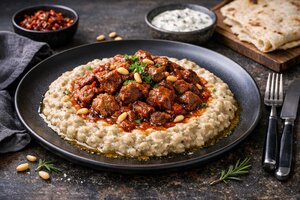 Sultan's Delight - Creamy Eggplant Puree with Lamb