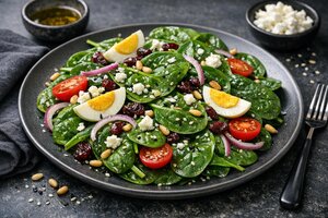 Turkish Spinach Salad with Yogurt