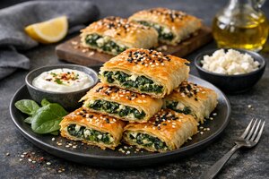 Turkish Spinach Börek with Phyllo Pastry