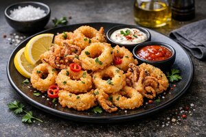 Turkish Fried Squid Rings with Crispy Golden Coating