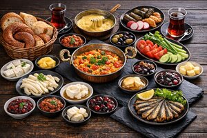 Black Sea Breakfast Platter - Traditional Turkish Morning Feast