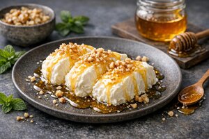Turkish Clotted Cream with Honey (Kaymak)