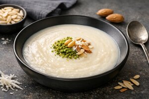 Turkish Almond Pudding with Pistachios