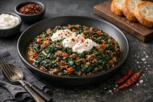 Turkish Spinach with Ground Meat