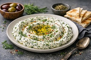 Turkish Labneh with Fresh Herbs