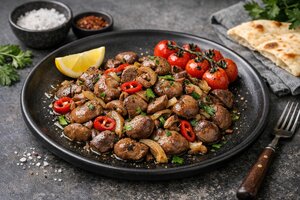 Turkish Lamb Kidney Sauté with Onions and Peppers