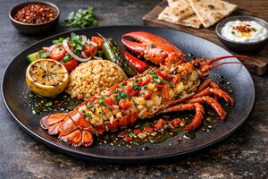 Turkish Style Lobster with Garlic and Herbs