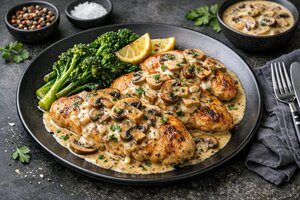 Turkish Creamy Mushroom Chicken