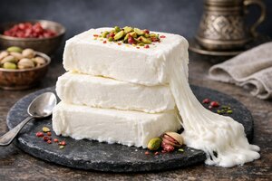 Traditional Turkish Maraş Ice Cream with Salep and Mastic