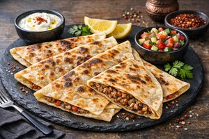Turkish Meat Filled Gozleme