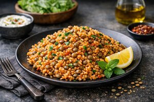 Turkish Red Lentil Bulgur Pilaf