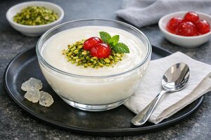 Turkish Milk Pudding with Mastic