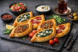 Mini Pide - Turkish Boat-Shaped Flatbreads