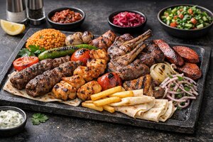 Turkish Mixed Grill - Karışık Izgara with Lamb, Chicken and Köfte