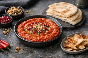 Turkish Muhammara - Spicy Red Pepper and Walnut Dip