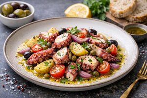 Turkish Octopus with Olives in Olive Oil
