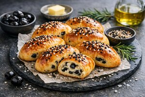 Turkish Olive Pogacha - Savory Stuffed Bread