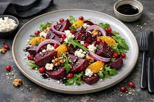Turkish Roasted Beet Salad with Yogurt and Walnuts