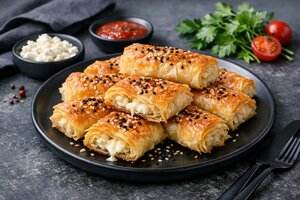 Turkish Cheese Börek - Flaky Phyllo Pastry with Feta