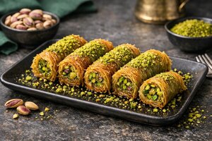 Pistachio Kadayif Roll