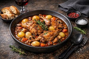 Turkish Rabbit Stew with Onions and Herbs