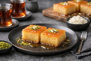 Turkish Semolina Cake with Lemon Syrup